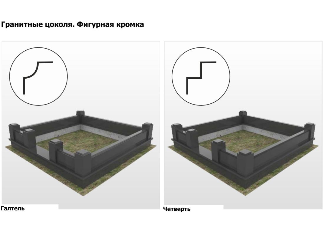 Гранитные цоколя. Фигурная кромка - 2