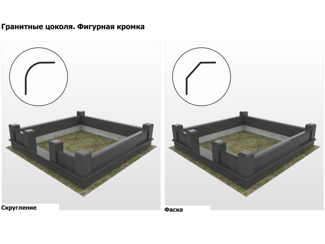 Гранитные цоколя. Фигурная кромка - 3